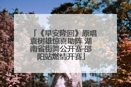 《早安隆回》原唱袁树雄惊喜助阵 湖南省街舞公开赛·邵阳站燃情开赛