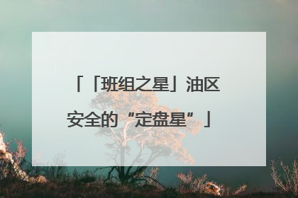 「班组之星」油区安全的“定盘星”