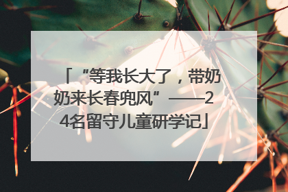 “等我长大了，带奶奶来长春兜风”——24名留守儿童研学记