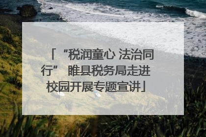 “税润童心 法治同行” 睢县税务局走进校园开展专题宣讲