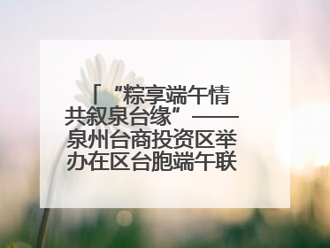 “粽享端午情 共叙泉台缘”——泉州台商投资区举办在区台胞端午联谊活动，共话同源深情