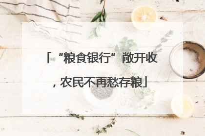 “粮食银行”敞开收，农民不再愁存粮