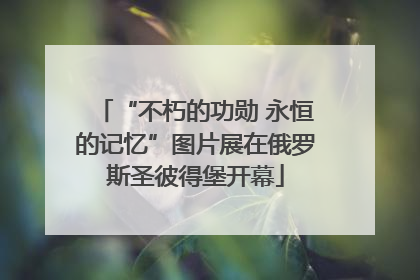 “不朽的功勋 永恒的记忆”图片展在俄罗斯圣彼得堡开幕