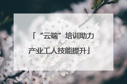 “云端”培训助力产业工人技能提升