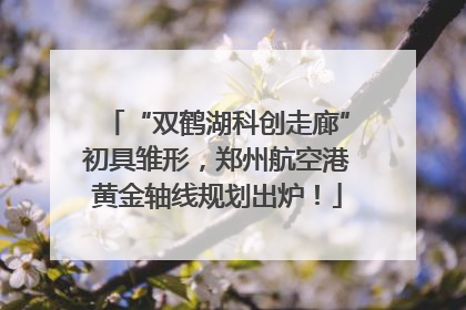 “双鹤湖科创走廊”初具雏形，郑州航空港黄金轴线规划出炉！