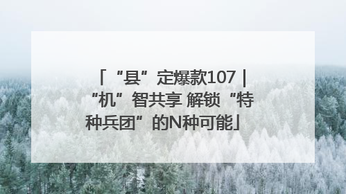 “县”定爆款107｜“机”智共享 解锁“特种兵团”的N种可能