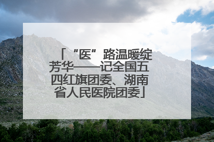 “医”路温暖绽芳华——记全国五四红旗团委、湖南省人民医院团委