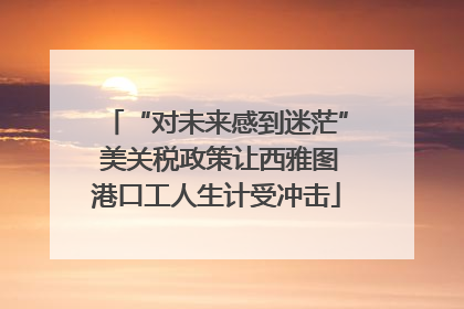 “对未来感到迷茫” 美关税政策让西雅图港口工人生计受冲击
