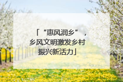 “惠风润乡”，乡风文明激发乡村振兴新活力