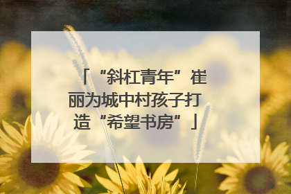 “斜杠青年”崔丽为城中村孩子打造“希望书房”