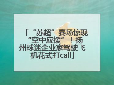 “苏超”赛场惊现 “空中应援”！扬州球迷企业家驾驶飞机花式打call