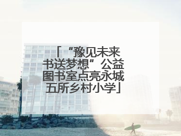 “豫见未来 书送梦想”公益图书室点亮永城五所乡村小学