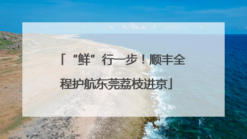 “鲜”行一步！顺丰全程护航东莞荔枝进京