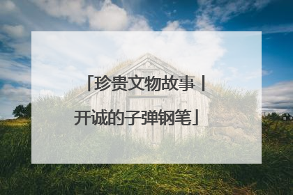 珍贵文物故事丨开诚的子弹钢笔