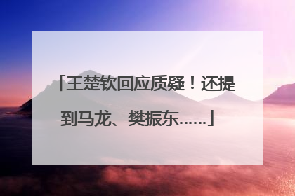 王楚钦回应质疑！还提到马龙、樊振东……