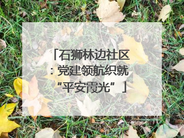 石狮林边社区：党建领航织就“平安霞光”