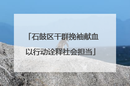 石鼓区干群挽袖献血 以行动诠释社会担当