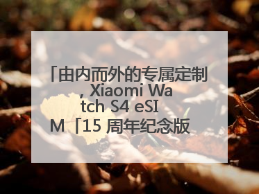 由内而外的专属定制，Xiaomi Watch S4 eSIM「15 周年纪念版」震撼登场