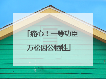 痛心！一等功臣万松因公牺牲