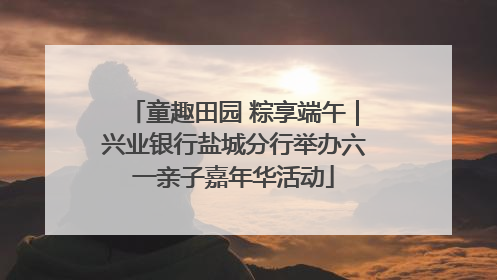 童趣田园 粽享端午｜兴业银行盐城分行举办六一亲子嘉年华活动