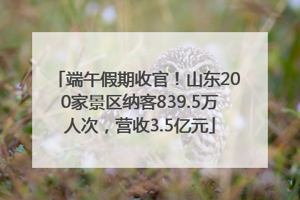 端午假期收官！山东200家景区纳客839.5万人次，营收3.5亿元