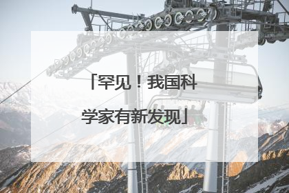 罕见！我国科学家有新发现