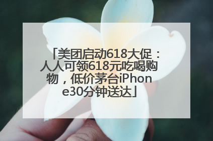 美团启动618大促：人人可领618元吃喝购物，低价茅台iPhone30分钟送达