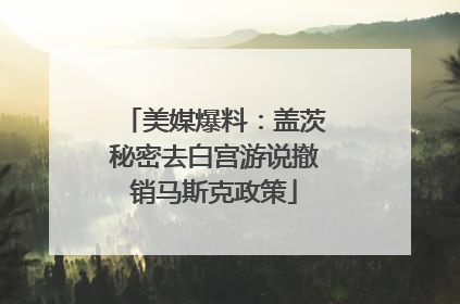 美媒爆料：盖茨秘密去白宫游说撤销马斯克政策
