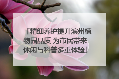 精细养护提升滨州植物园品质 为市民带来休闲与科普多重体验