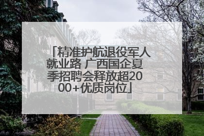 精准护航退役军人就业路 广西国企夏季招聘会释放超2000+优质岗位