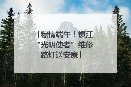 粽情端午！镇江“光明使者”维修路灯送安康