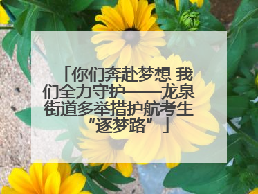 你们奔赴梦想 我们全力守护——龙泉街道多举措护航考生“逐梦路”