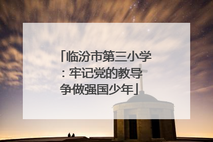 临汾市第三小学：牢记党的教导 争做强国少年