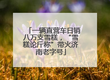 一辆直营车日销八万支雪糕，“雪糕论斤称”带火济南老字号