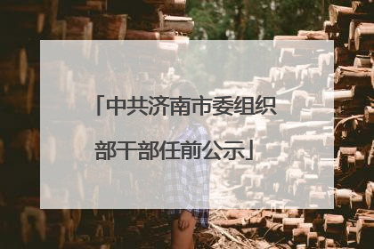 中共济南市委组织部干部任前公示