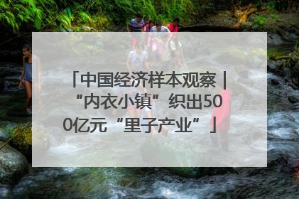 中国经济样本观察｜“内衣小镇”织出500亿元“里子产业”