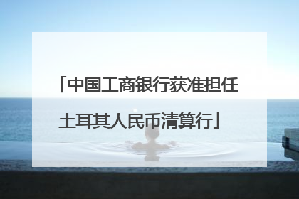中国工商银行获准担任土耳其人民币清算行