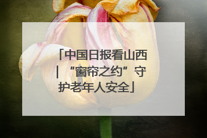 中国日报看山西｜“窗帘之约”守护老年人安全