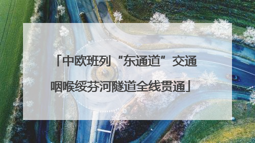 中欧班列“东通道”交通咽喉绥芬河隧道全线贯通