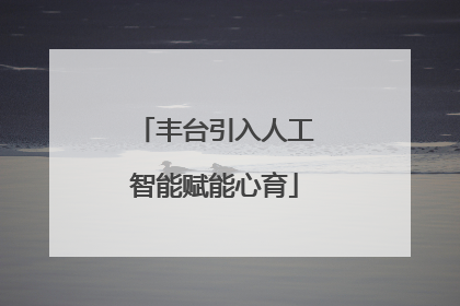 丰台引入人工智能赋能心育