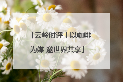 云岭时评丨以咖啡为媒 邀世界共享