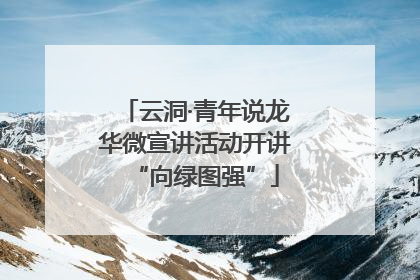 云洞·青年说龙华微宣讲活动开讲“向绿图强”