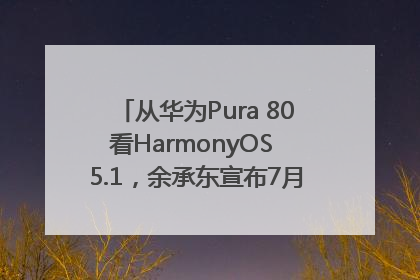 从华为Pura 80看HarmonyOS 5.1，余承东宣布7月迎来首批机型升级