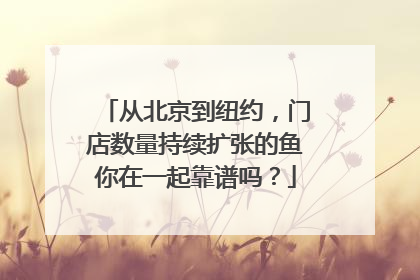 从北京到纽约，门店数量持续扩张的鱼你在一起靠谱吗？