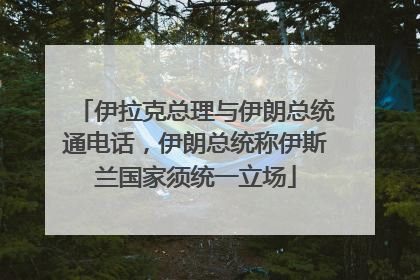 伊拉克总理与伊朗总统通电话，伊朗总统称伊斯兰国家须统一立场