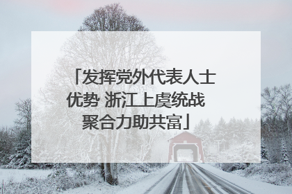 发挥党外代表人士优势 浙江上虞统战聚合力助共富