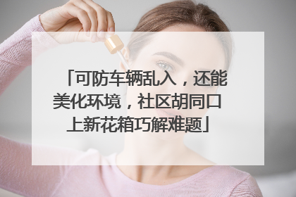 可防车辆乱入，还能美化环境，社区胡同口上新花箱巧解难题
