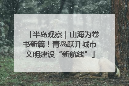 半岛观察｜山海为卷书新篇！青岛跃升城市文明建设“新航线”