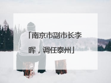 南京市副市长李晖，调任泰州