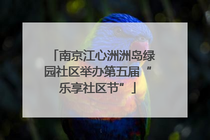 南京江心洲洲岛绿园社区举办第五届“乐享社区节”